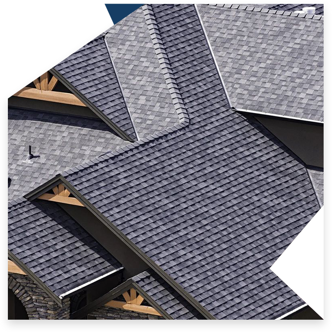 A close up of some shingles on the roof